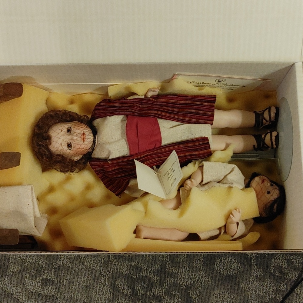 Porcelain Little Drummer Boy and Baby Jesus  - A Lawton Collection